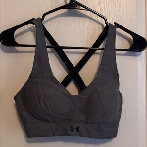 Under Armour Charcoal Crossback Sports Bra